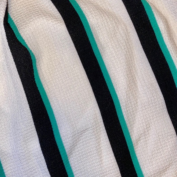 black/green/white striped romper - Picture 2 of 2